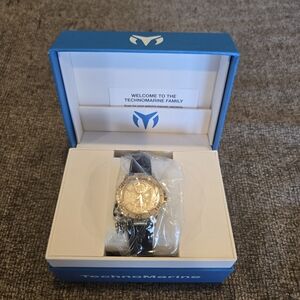 TechnoMarine Gold and Black Watch